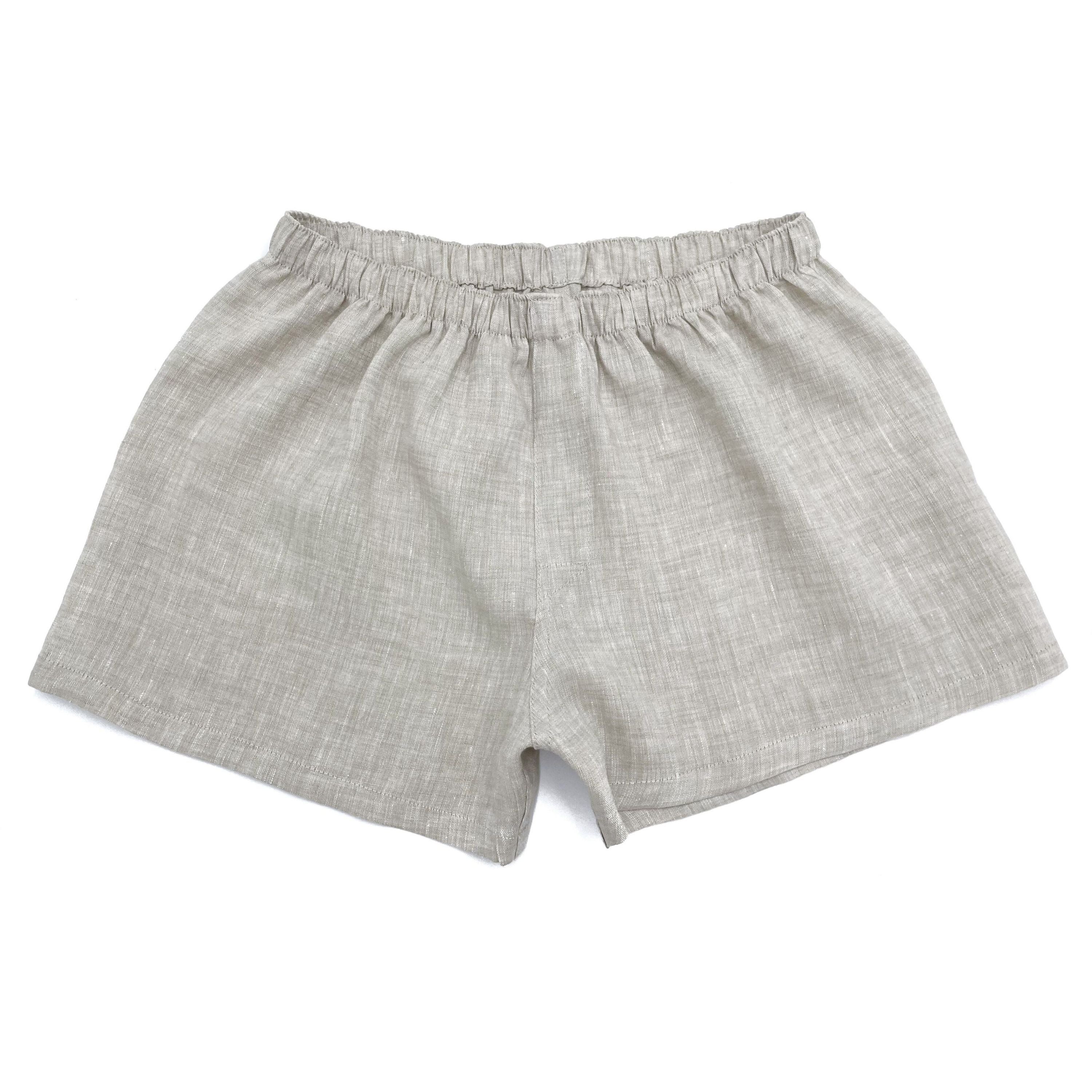 Undyed Natural Mens Linen Boxer Shorts