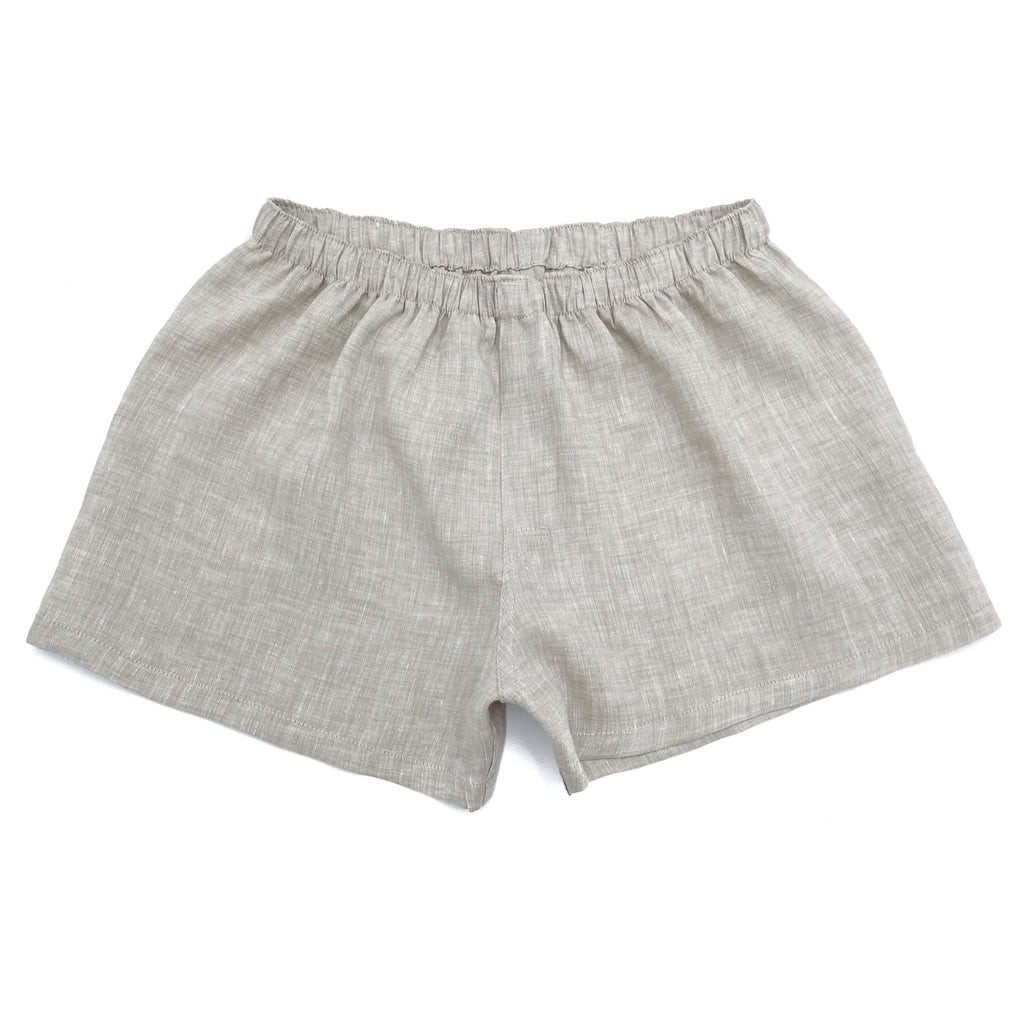 Women’s Natural Linen Boxer Shorts
