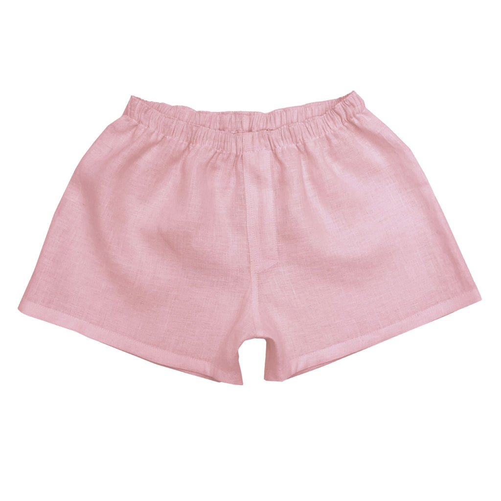 Women’s Dusty Rose Linen Boxer Shorts