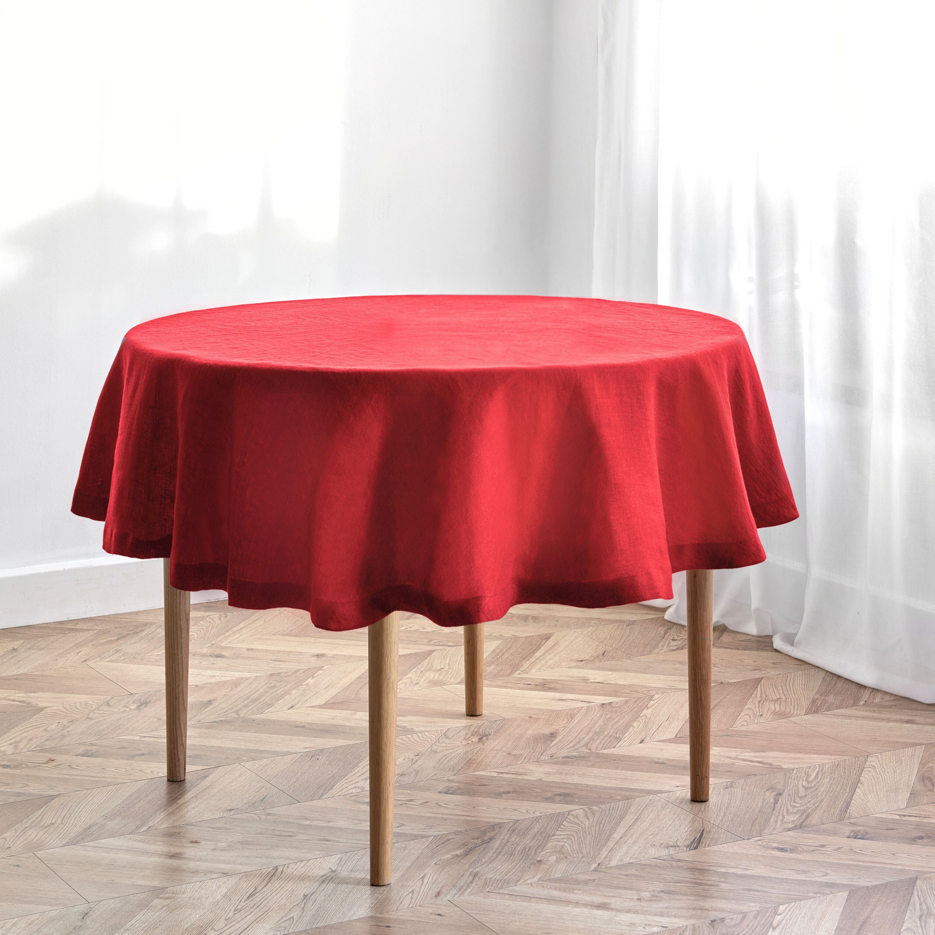 Red Round Tablecloth