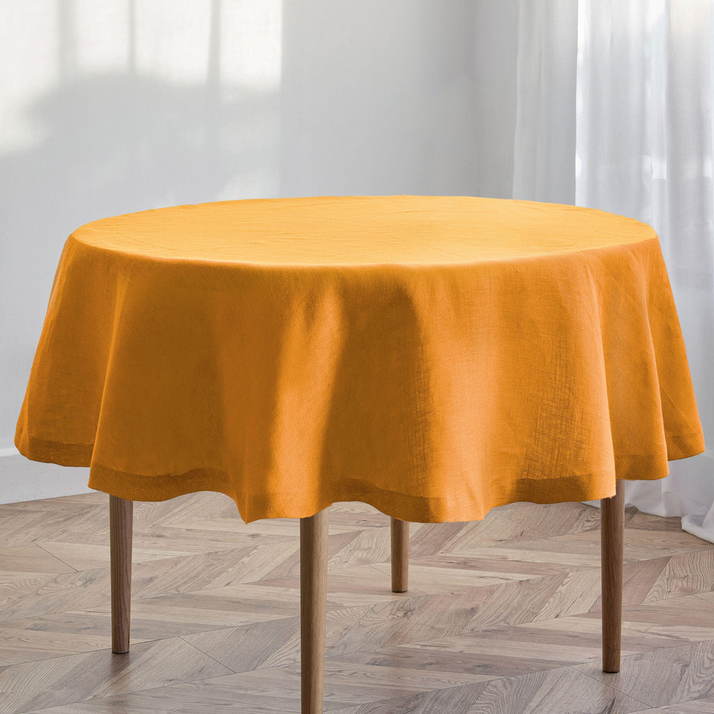 Mustard Round Tablecloth