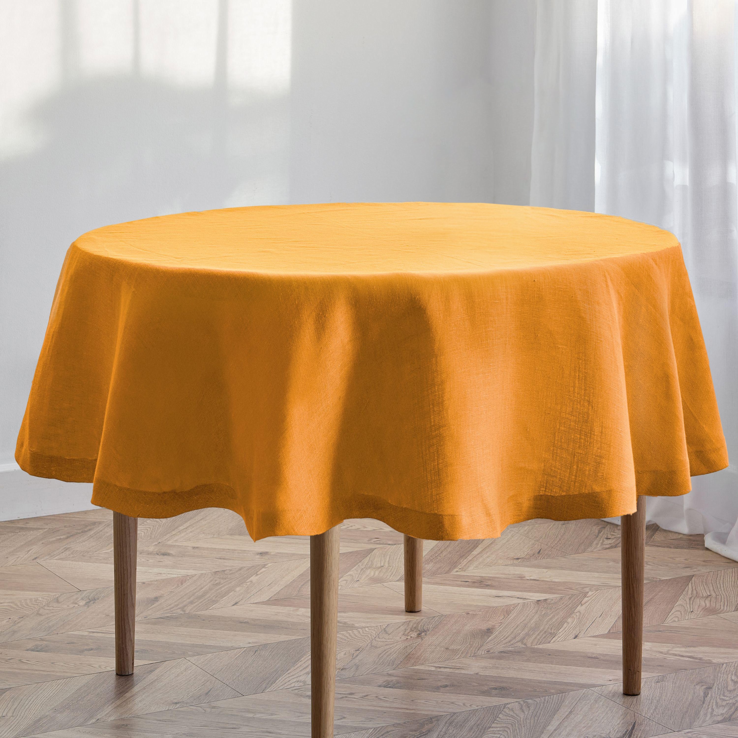 Mustard Round Tablecloth