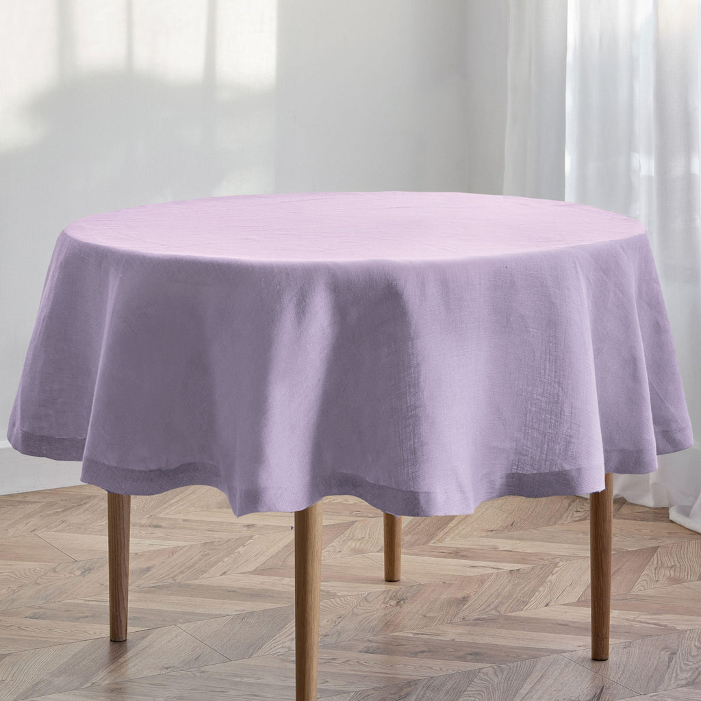 Lavender Round Linen Tablecloth