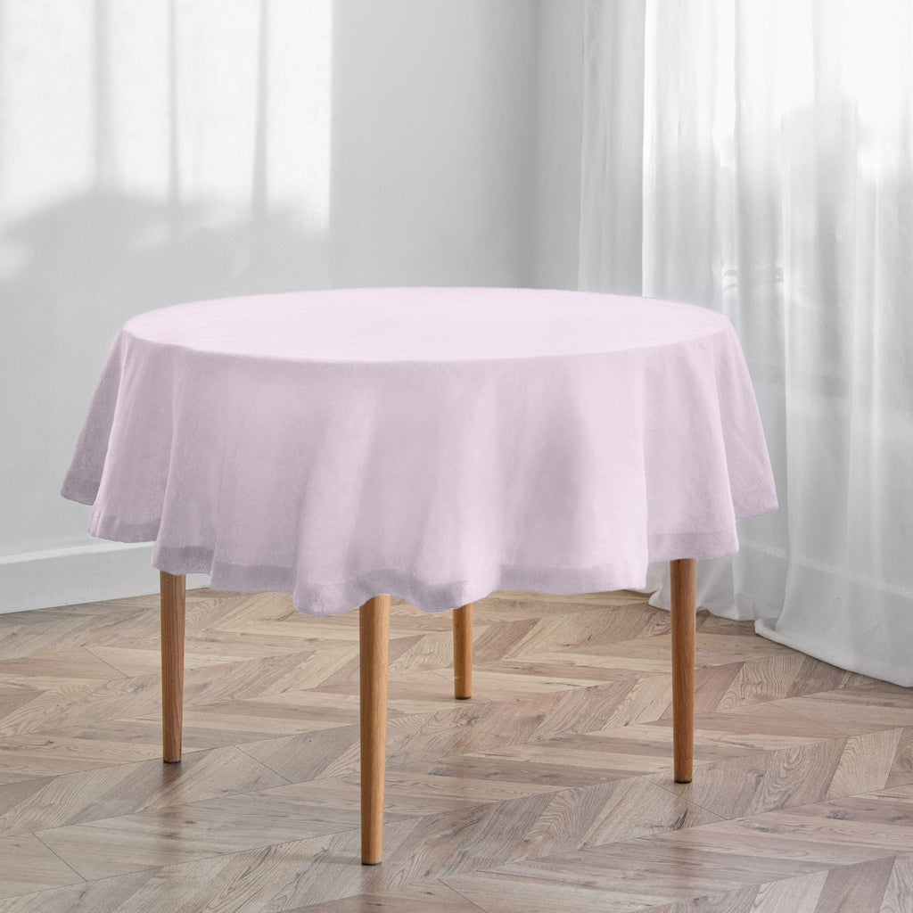 Blush Pink Round Tablecloth