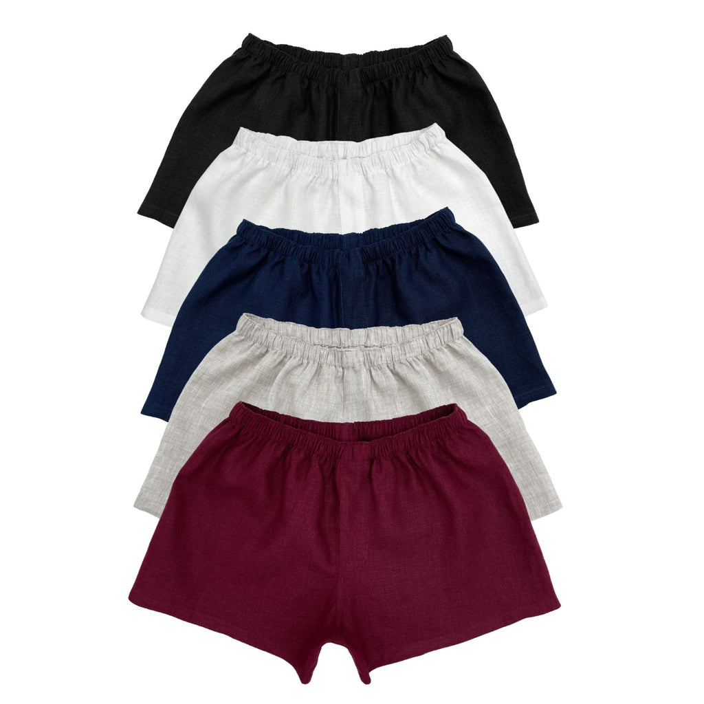 Boxer Shorts in Linen for Women