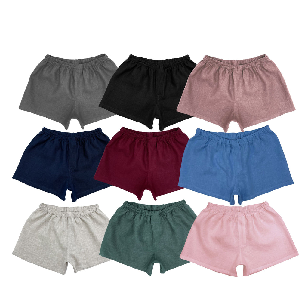 Women’s Linen Boxer Shorts Pack