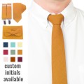 Linen mustard (marigold) necktie