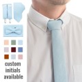 Linen light blue (ice blue) tie