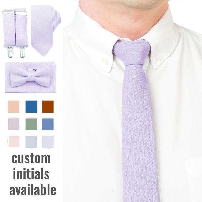 Linen light purple (iris) ties2