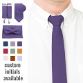 Linen plum tie