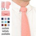 Linen coral (parfait) necktie