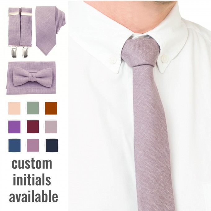 Linen lavender (lavendrhaze) tie