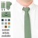 Linen sage green necktie