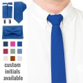 Linen royal blue (horizon) neck tie