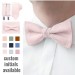 Linen petal pink bow tie