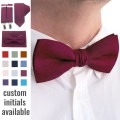 Linen burgundy (wine/cabernet) bow tie