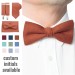 Linen cinnamon bow tie