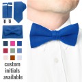 Linen royal blue (horizon) bowtie