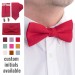 Linen red (valentina) bow tie 