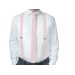 Linen petal pink bow tie and suspenders