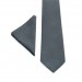 Charcoal gray (pewter/steel gray) necktie and suspenders