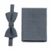 Linen charcoal gray (pewter) necktie and pocket square