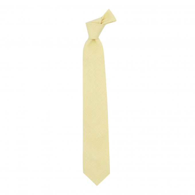 Linen light yellow (canary/daffodil) ties14