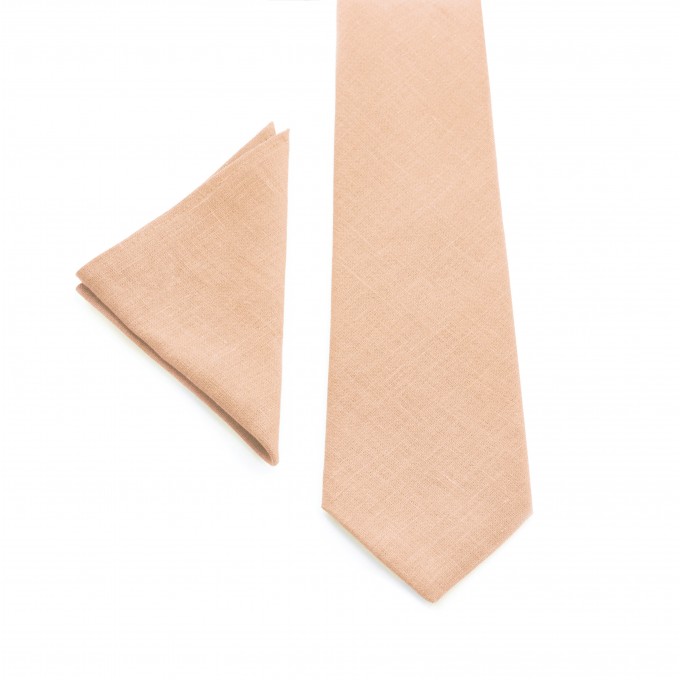 Linen peach (bellini) tie