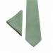 Sage green necktie and suspenders