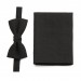 Linen black bow tie and suspenders