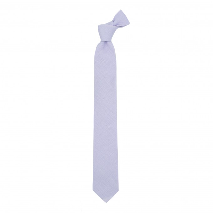 Linen light purple (iris) tie and pocket square