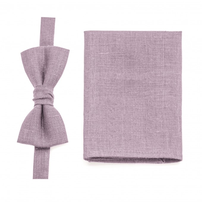 Linen lavender haze tie and pocket square