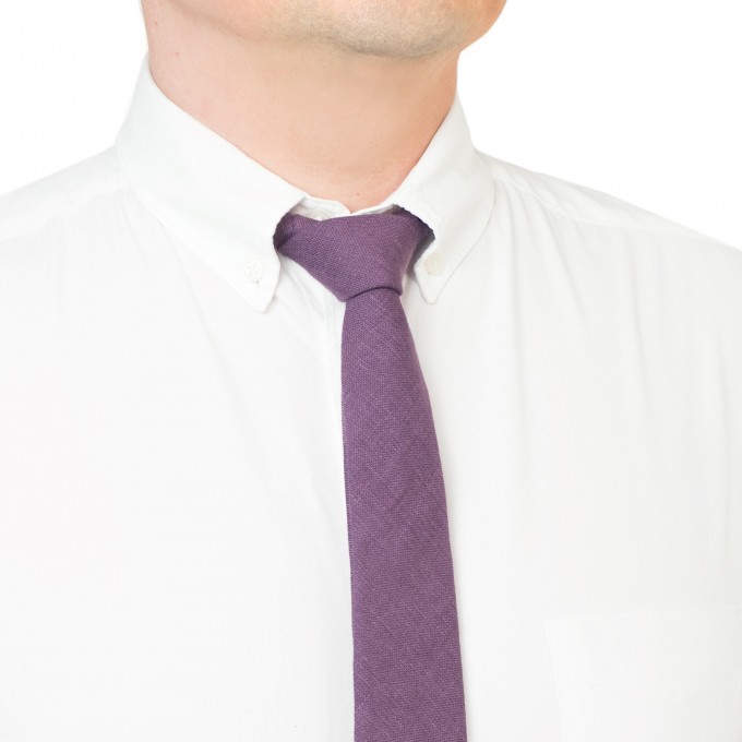 Mauve (wisteria) tie and suspenders