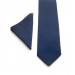 Navy blue (midnight/dark navy) necktie and suspenders