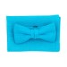 Linen turquoise (malibu) tie and pocket square