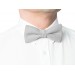 Linen light gray (silver) bow tie and suspenders