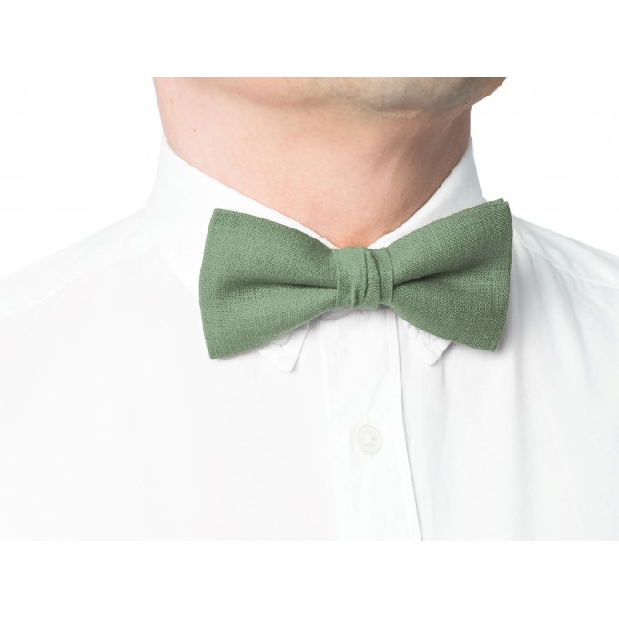 Sage green necktie and suspenders