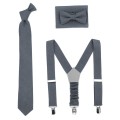 Linen charcoal gray (pewter/steel gray) necktie