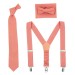 Linen coral bow tie and pocket square