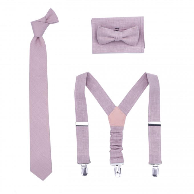 Linen lavender haze tie and pocket square