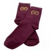 Burgundy Father of the Bride socks with custom date and design