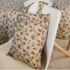 Natural floral tote bag