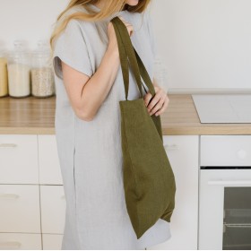 Dark olive tote bag