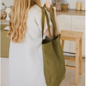 Dark olive tote bag