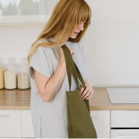 Dark olive tote bag