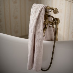 Blush pink waffle towel set