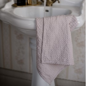 Blush pink waffle towel set