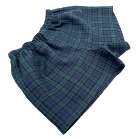 Blue-green tartan boxer underwear