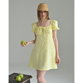 Light yellow a-line dress Poppy