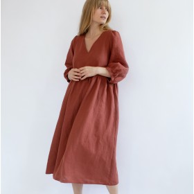 Cinnamon women v-neck dress Zoie 